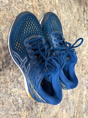 ASICS Men's Blue Running Shoes Athletic Lace Up Low Top Size 10